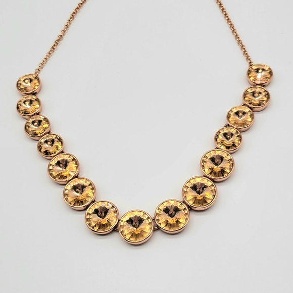 Kate Spade Rose Gold Star Cut Crystal Tennis Necklace, Comes with Dust Bag - Picture 8 of 11